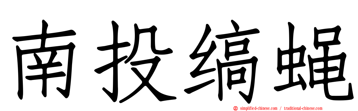 南投缟蝇