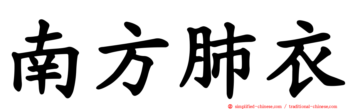 南方肺衣
