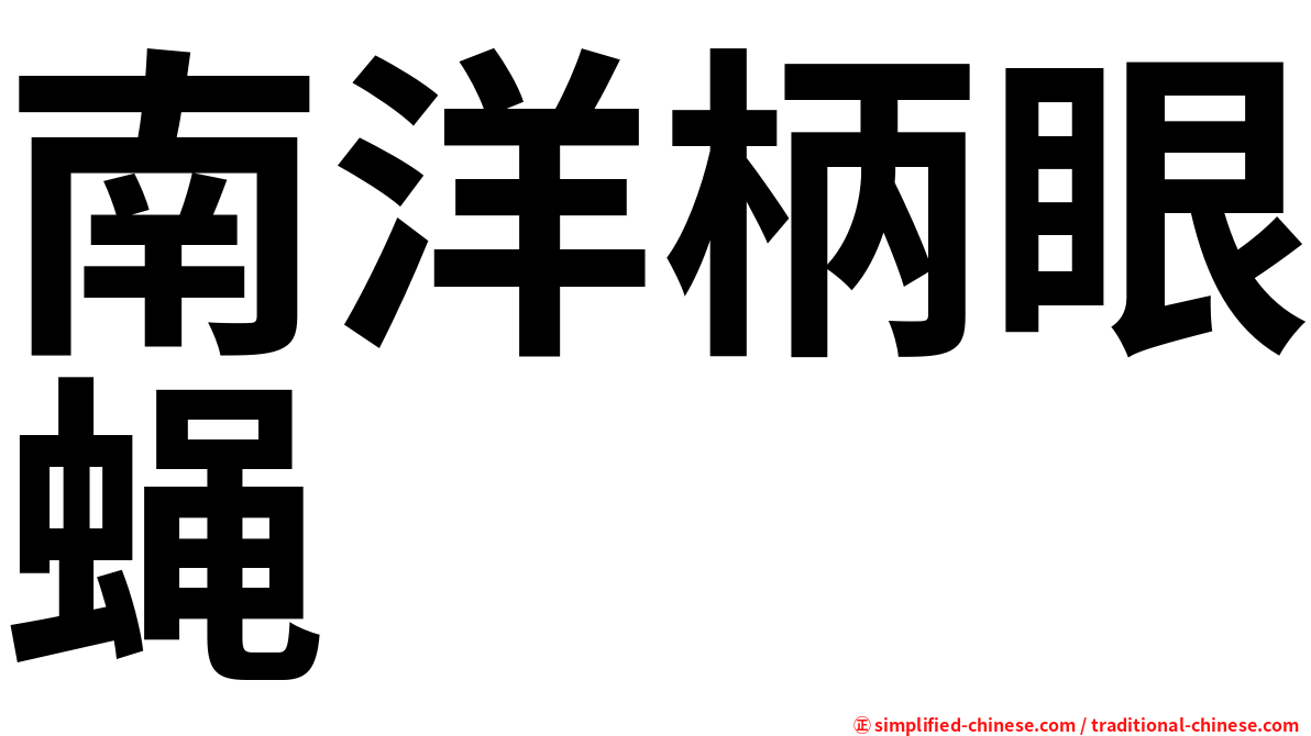 南洋柄眼蝇