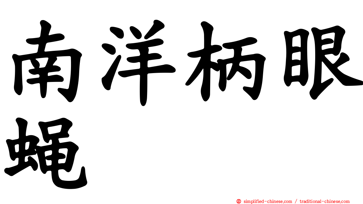 南洋柄眼蝇