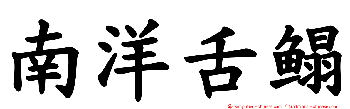 南洋舌鳎