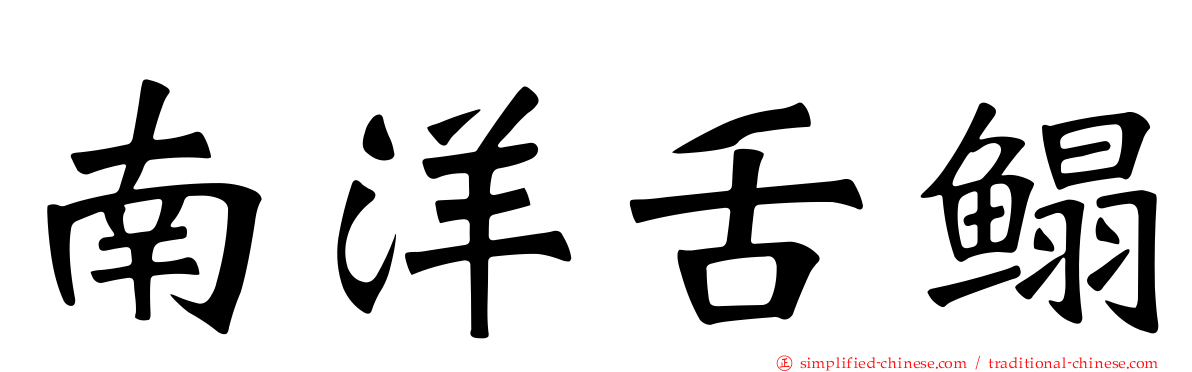 南洋舌鳎