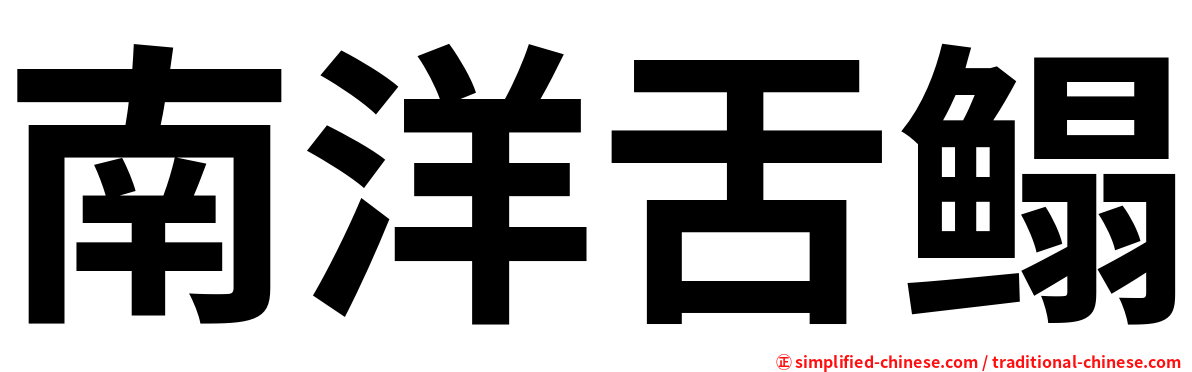 南洋舌鳎