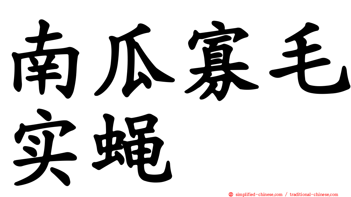 南瓜寡毛实蝇