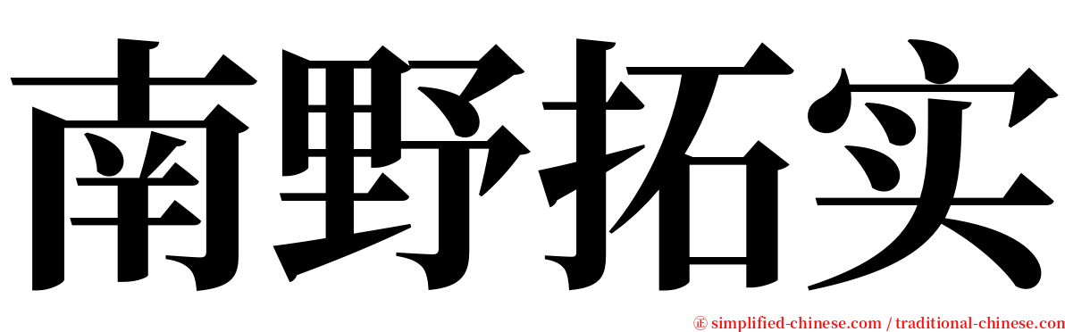 南野拓实 serif font