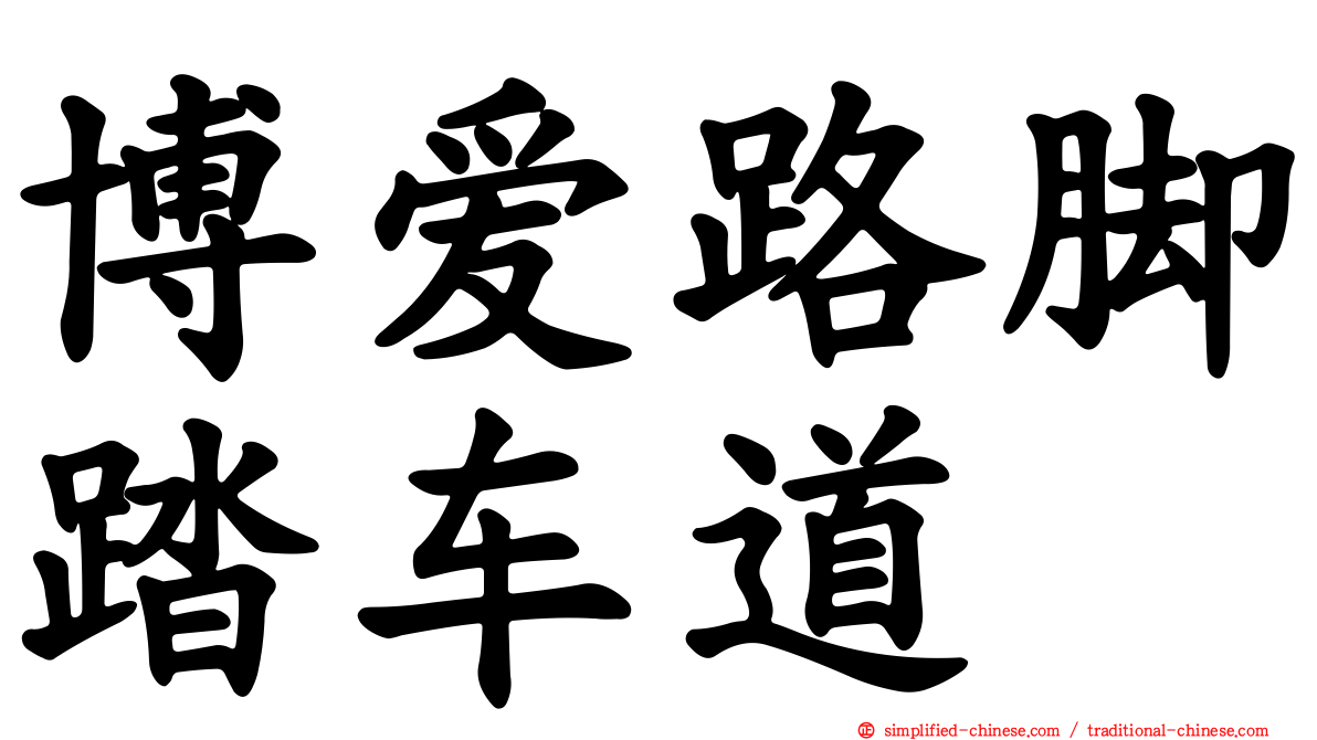 博爱路脚踏车道