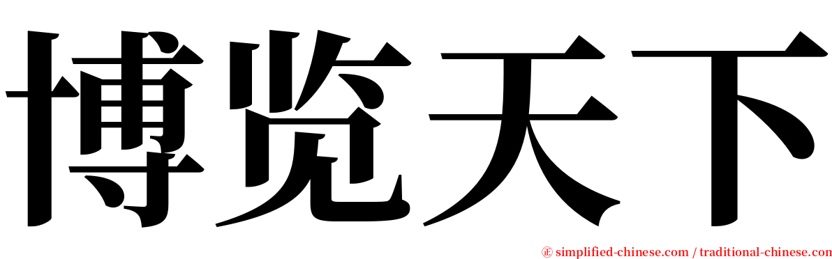 博览天下 serif font