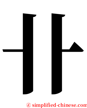 卝 serif font
