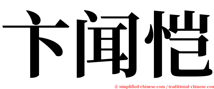 卞闻恺 serif font