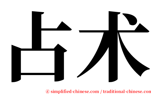 占术 serif font