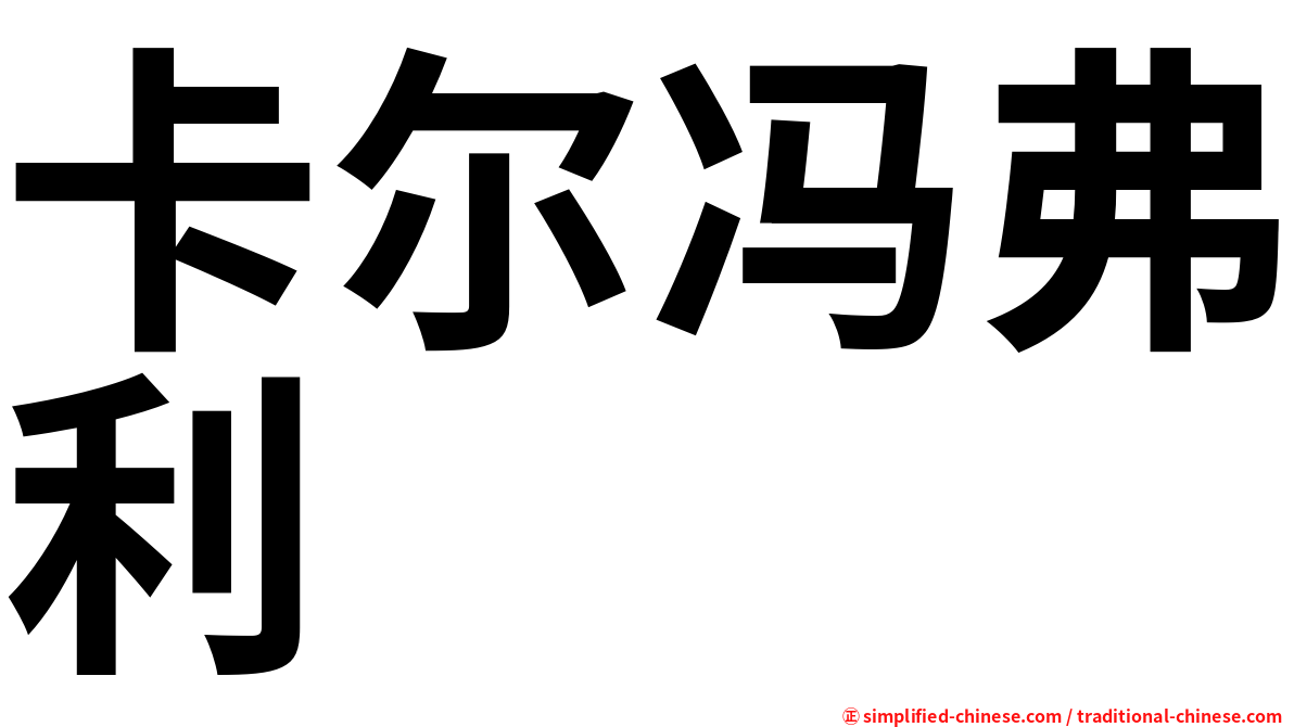 卡尔冯弗利