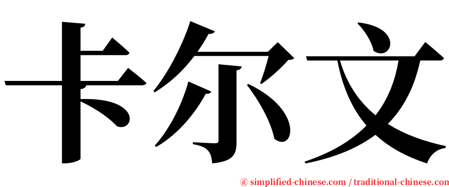 卡尔文 serif font