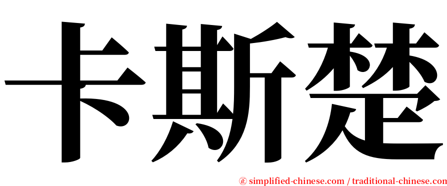 卡斯楚 serif font