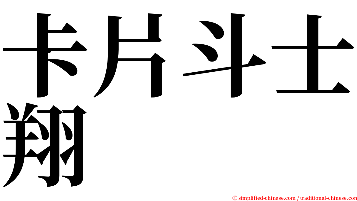 卡片斗士翔 serif font