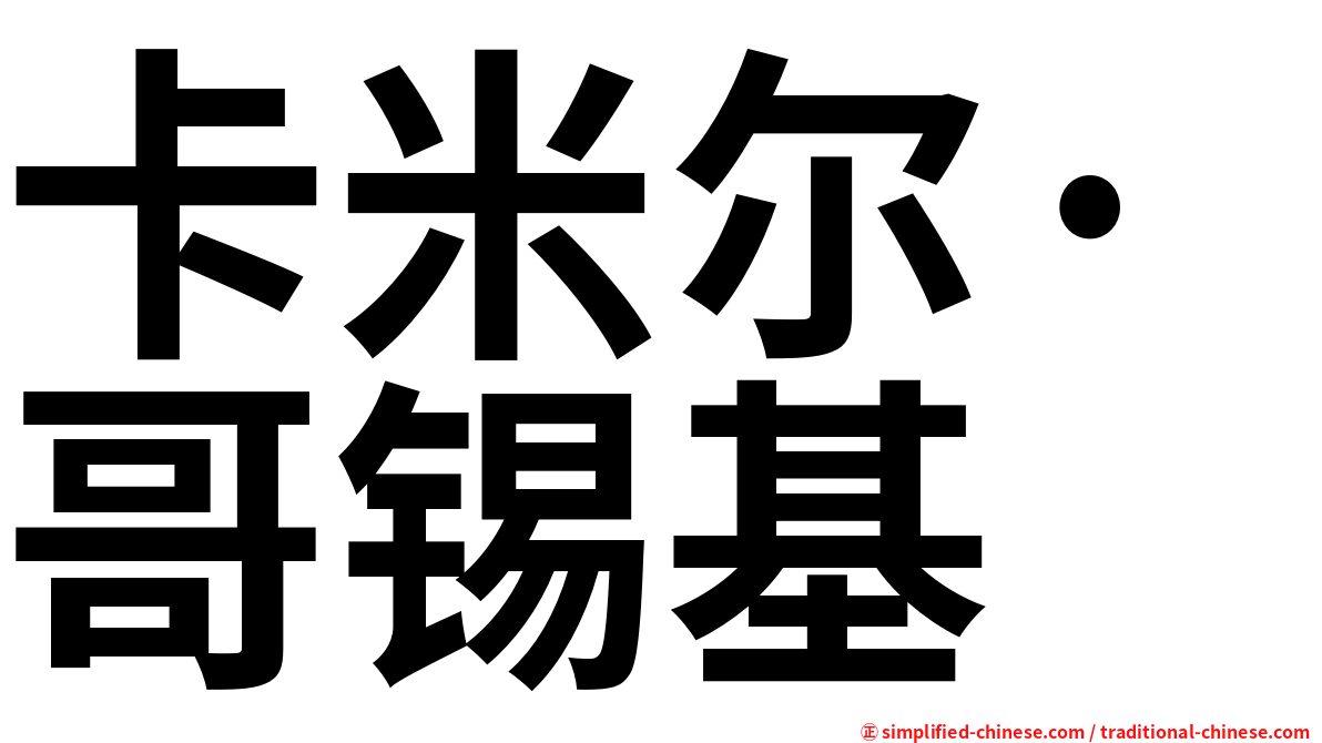 卡米尔·哥锡基