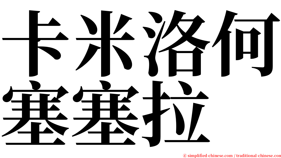 卡米洛何塞塞拉 serif font