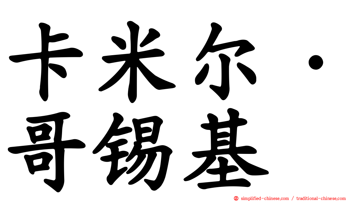 卡米尔·哥锡基