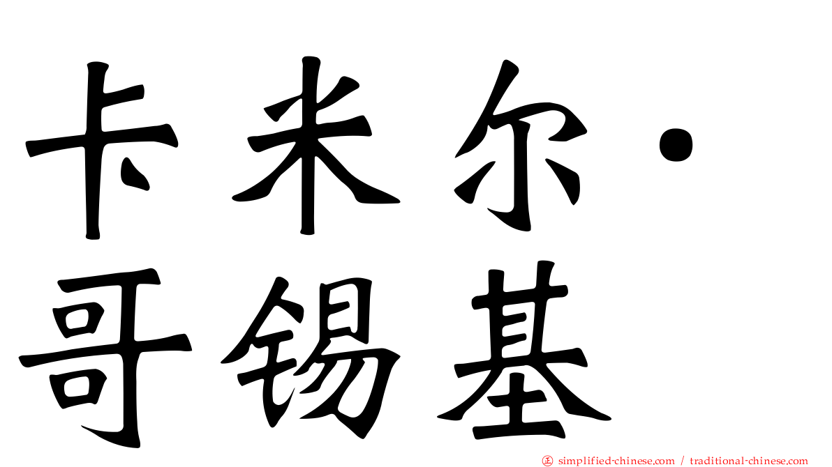 卡米尔·哥锡基