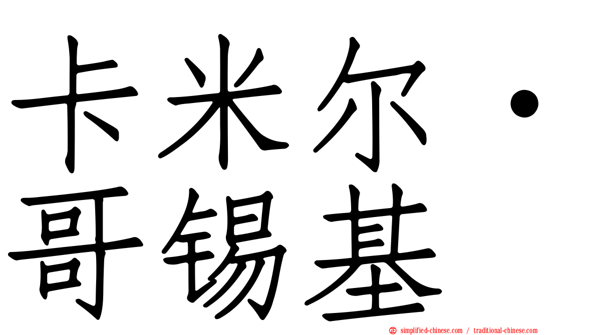 卡米尔·哥锡基