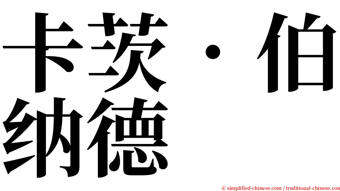 卡茨．伯纳德 serif font