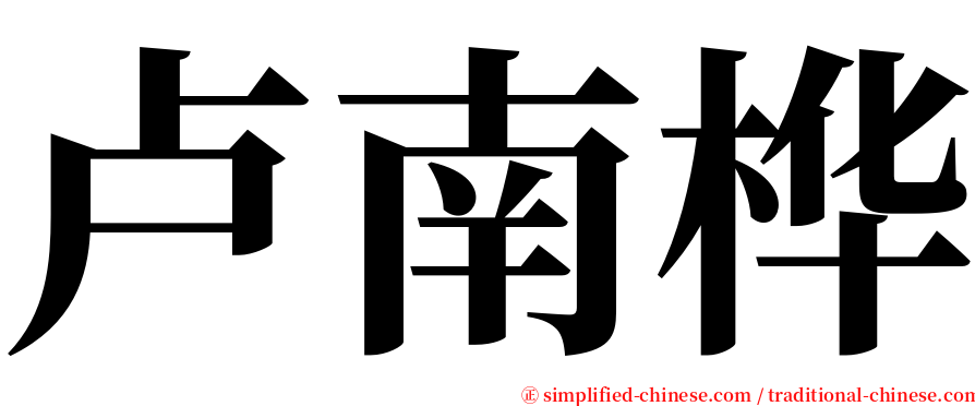卢南桦 serif font