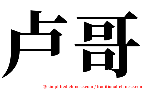 卢哥 serif font
