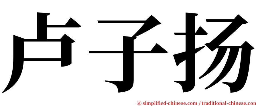 卢子扬 serif font
