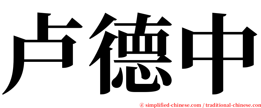 卢德中 serif font