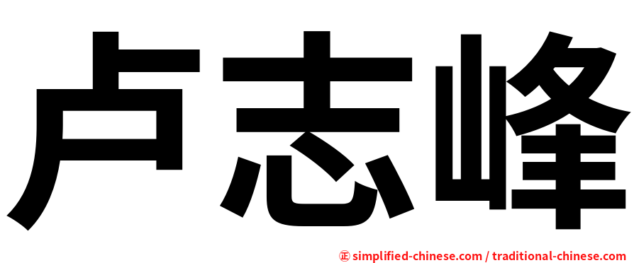 卢志峰