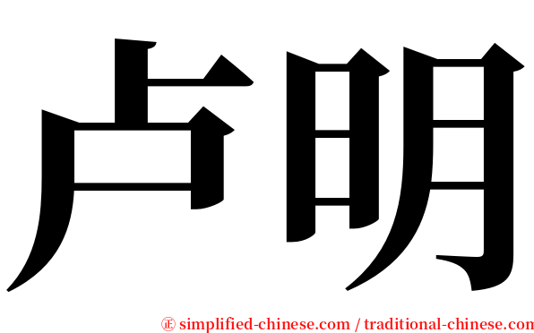 卢明 serif font