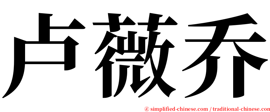 卢薇乔 serif font