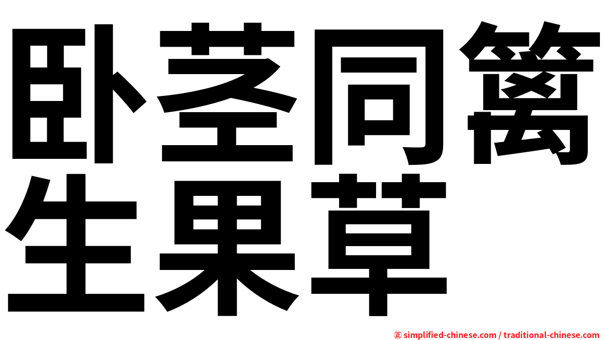 卧茎同篱生果草