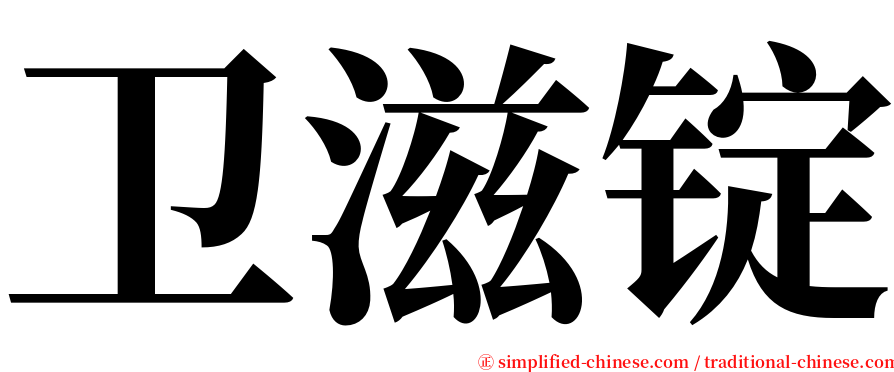 卫滋锭 serif font