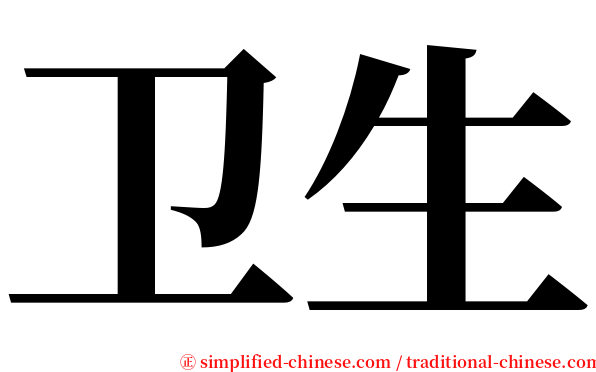 卫生 serif font