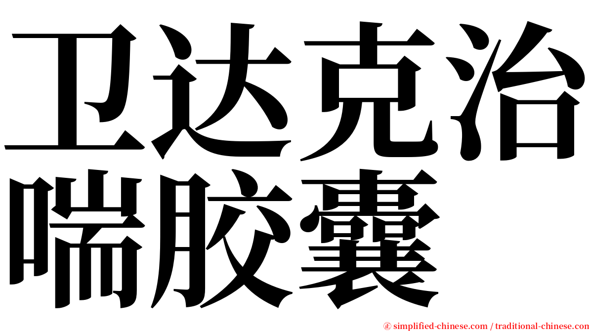 卫达克治喘胶囊 serif font