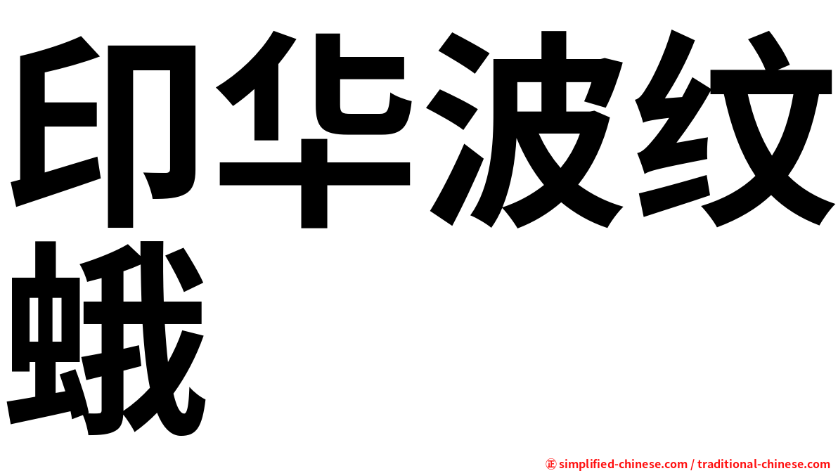 印华波纹蛾