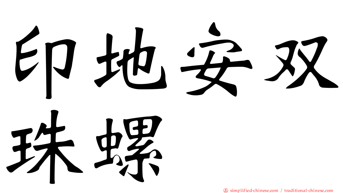 印地安双珠螺