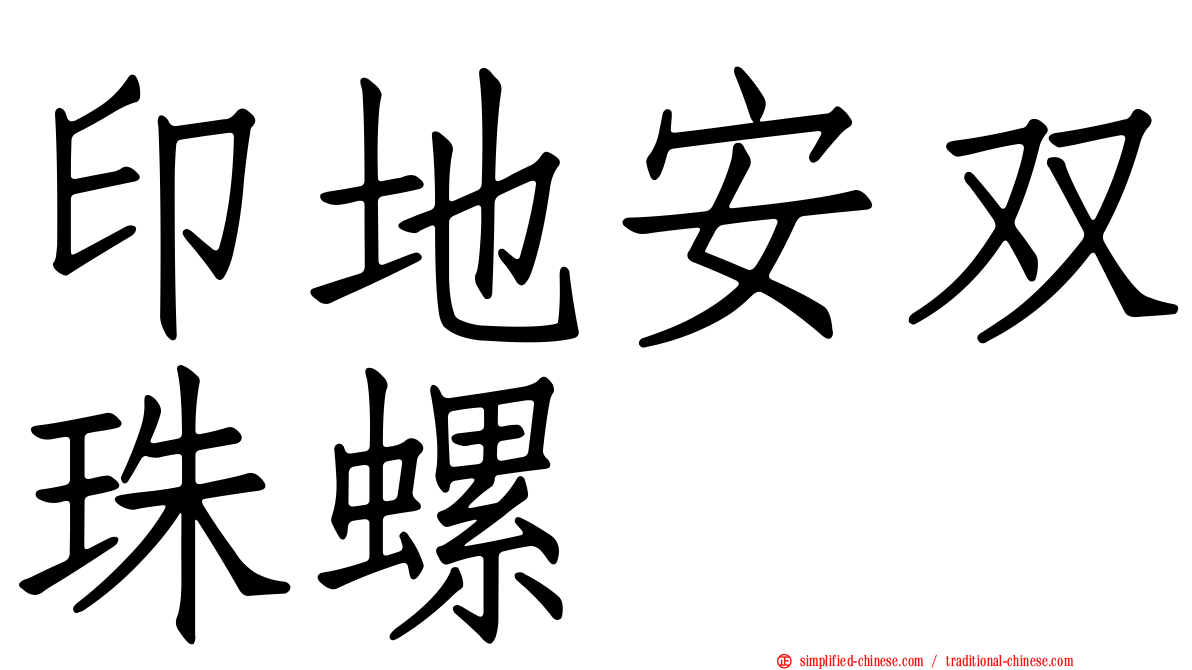 印地安双珠螺