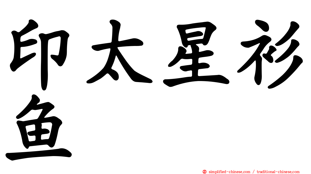 印太星衫鱼