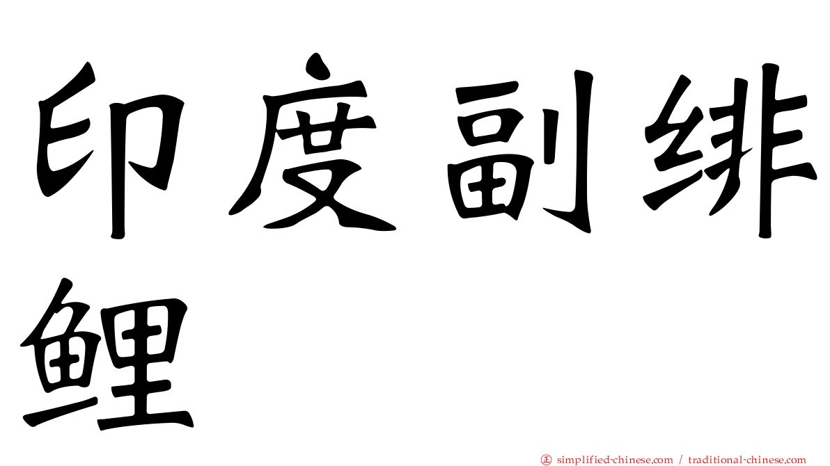 印度副绯鲤