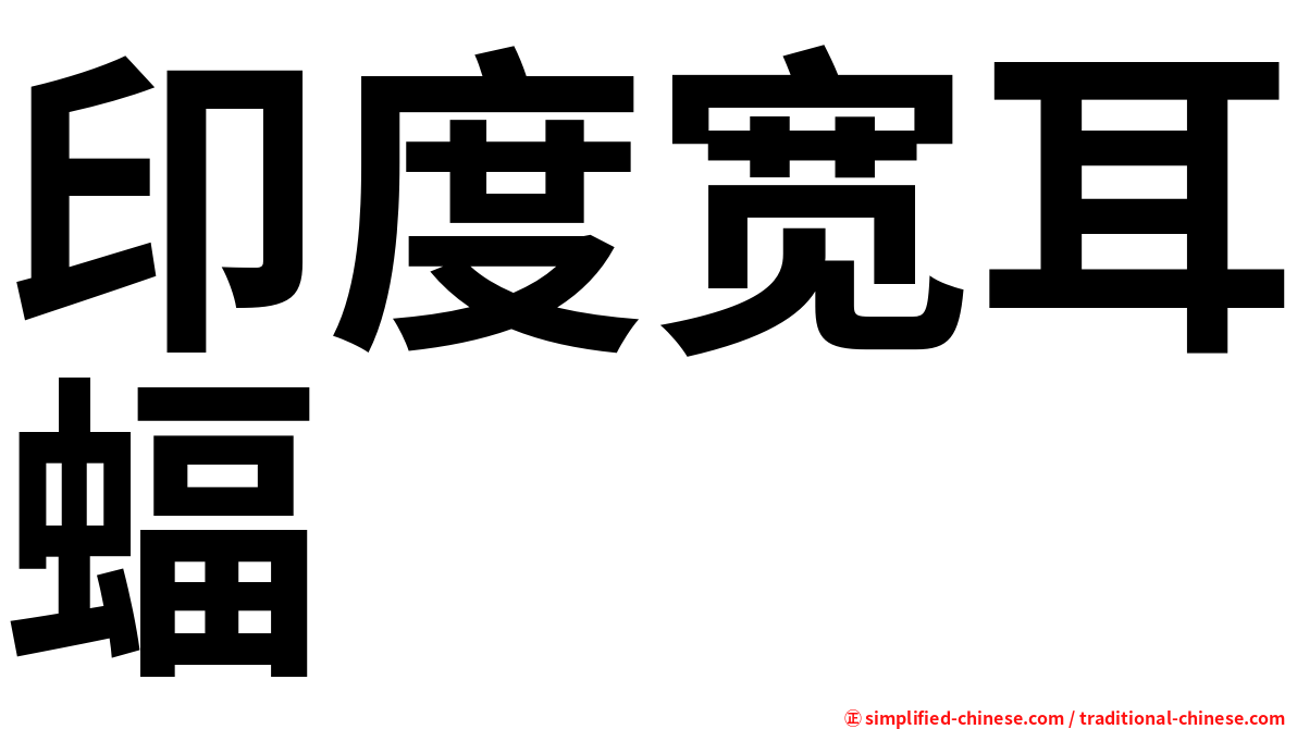 印度宽耳蝠