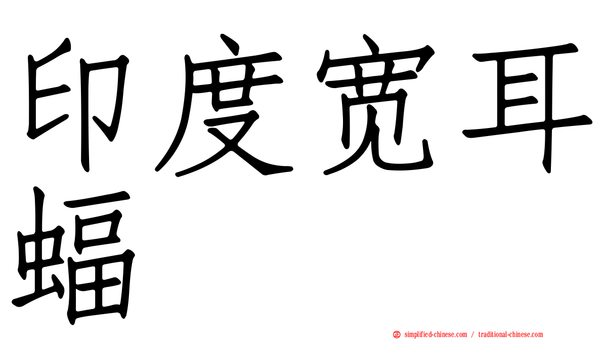 印度宽耳蝠