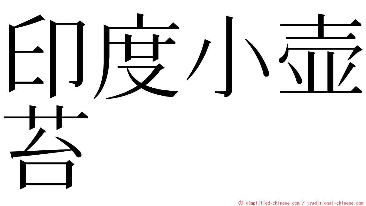 印度小壶苔 ming font