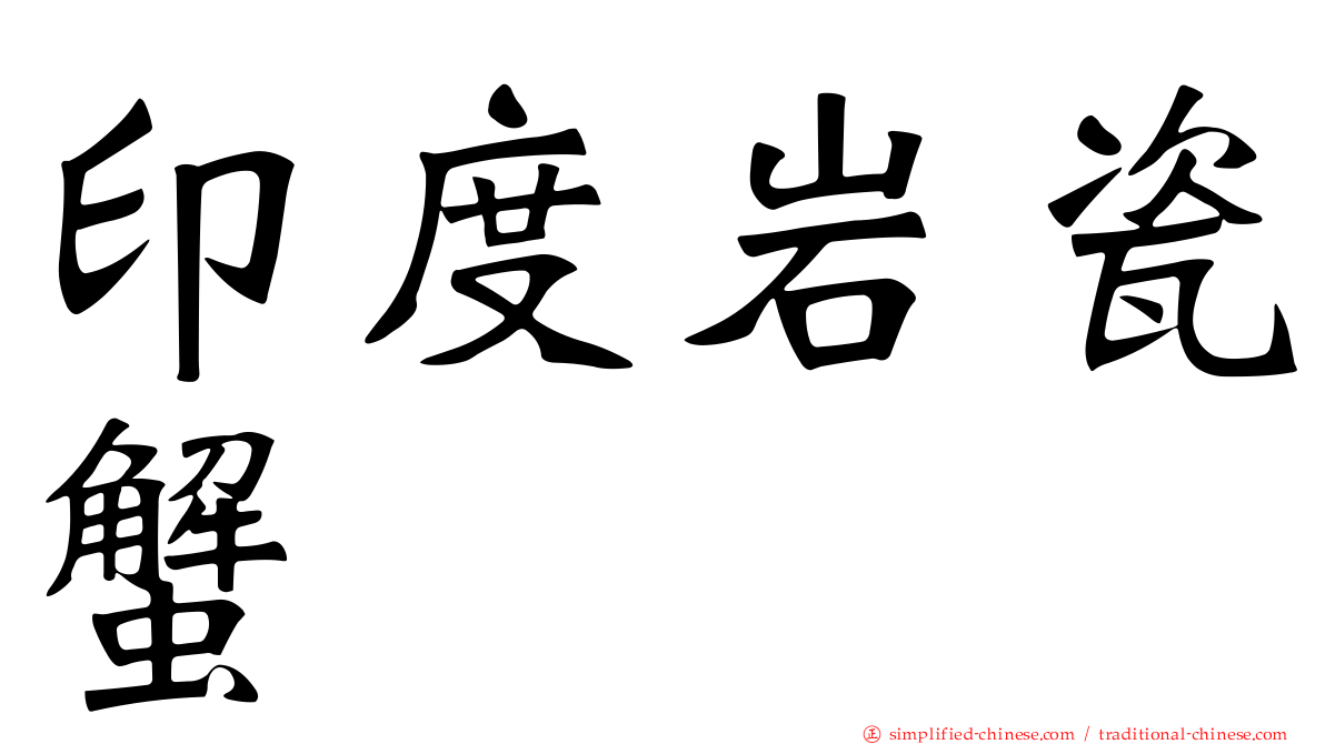 印度岩瓷蟹