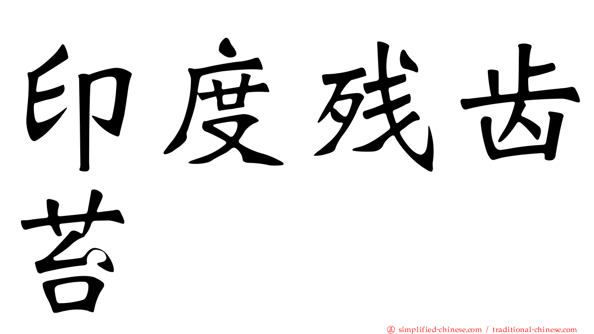 印度残齿苔