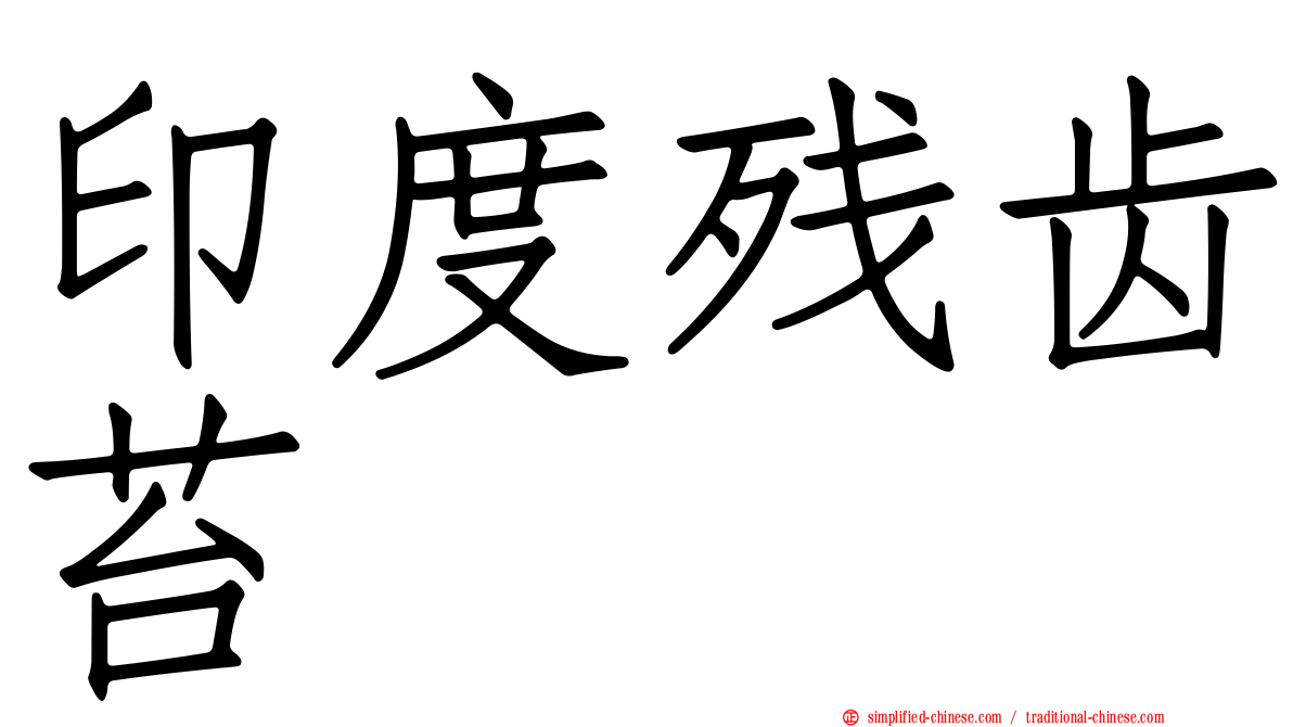 印度残齿苔