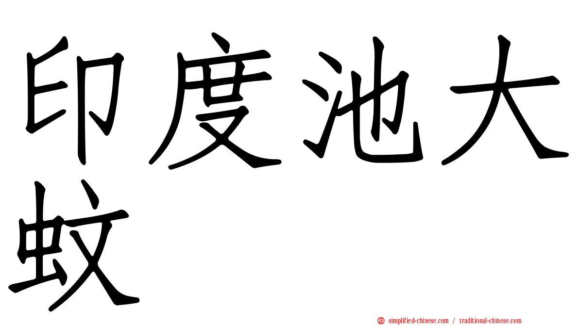 印度池大蚊
