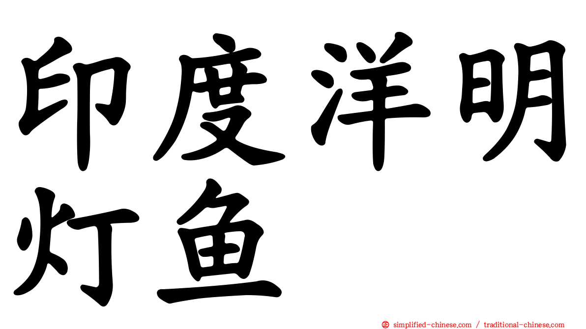 印度洋明灯鱼