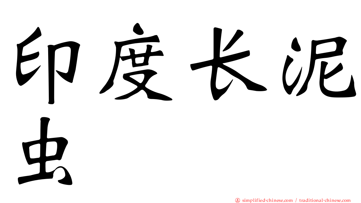印度长泥虫
