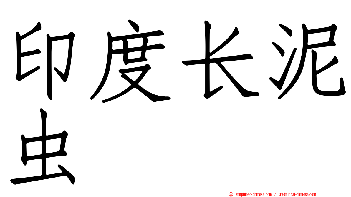 印度长泥虫